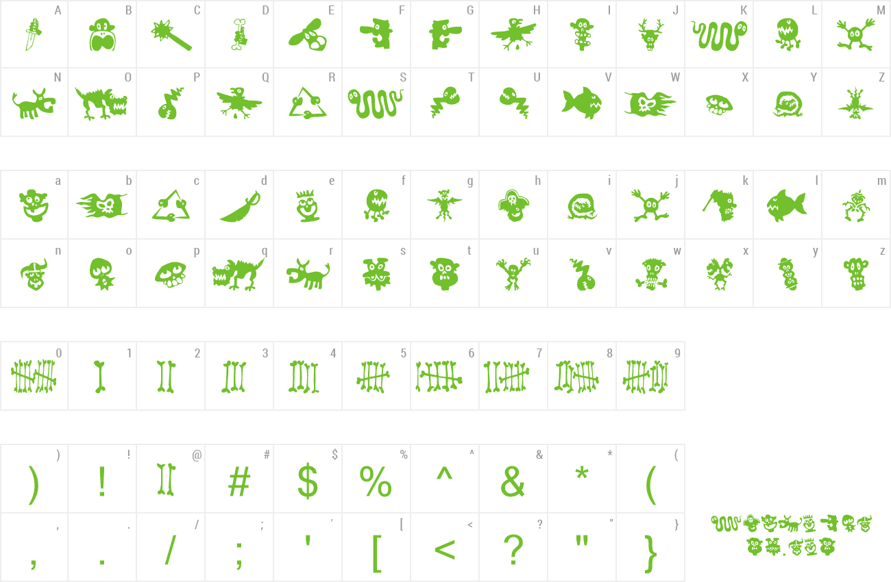 Font Sam's Dingbats preview